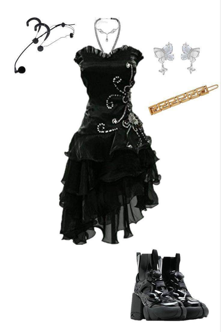 Vintage Black Straps Beaded Evening Dress Ruffled Homecoming Dress, DP2291