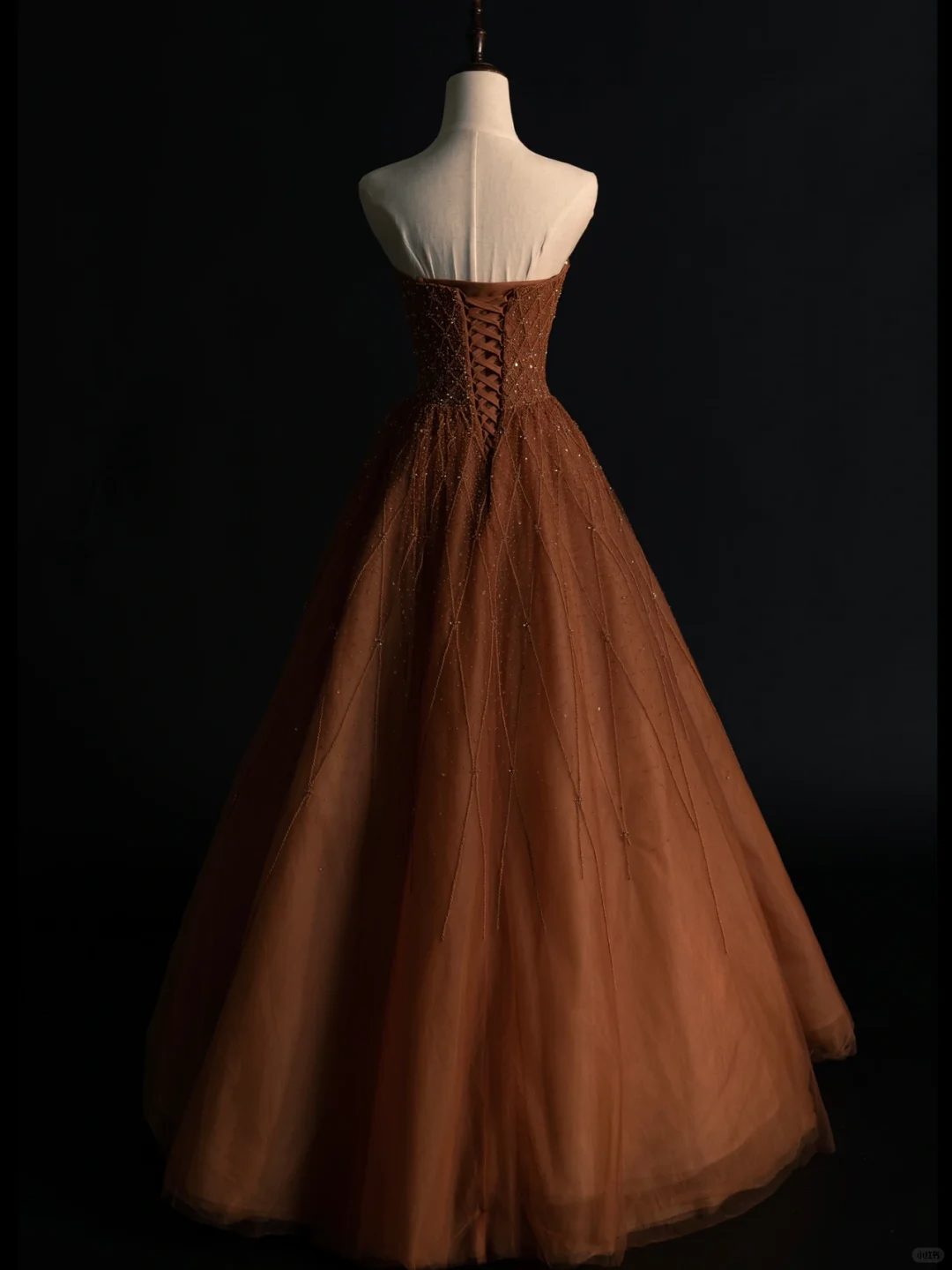 Robe de soirée longue bustier en tulle et perles, nouvelle collection, DP5216