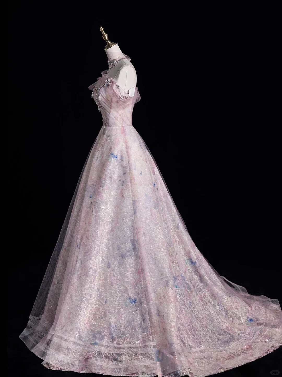 Gorgeous Off Shoulder A-Line Tulle Long Prom Dresses Evening Ball Gowns, DP5118