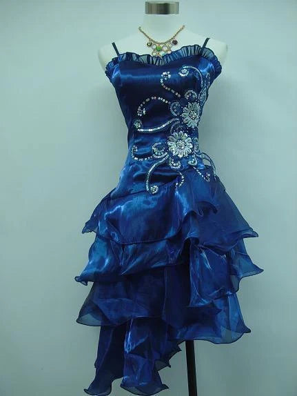Vintage Shiny Beaded Spaghetti Strap A-Line Short Party Dress Cocktail Dress Homecoming Dress DP6468