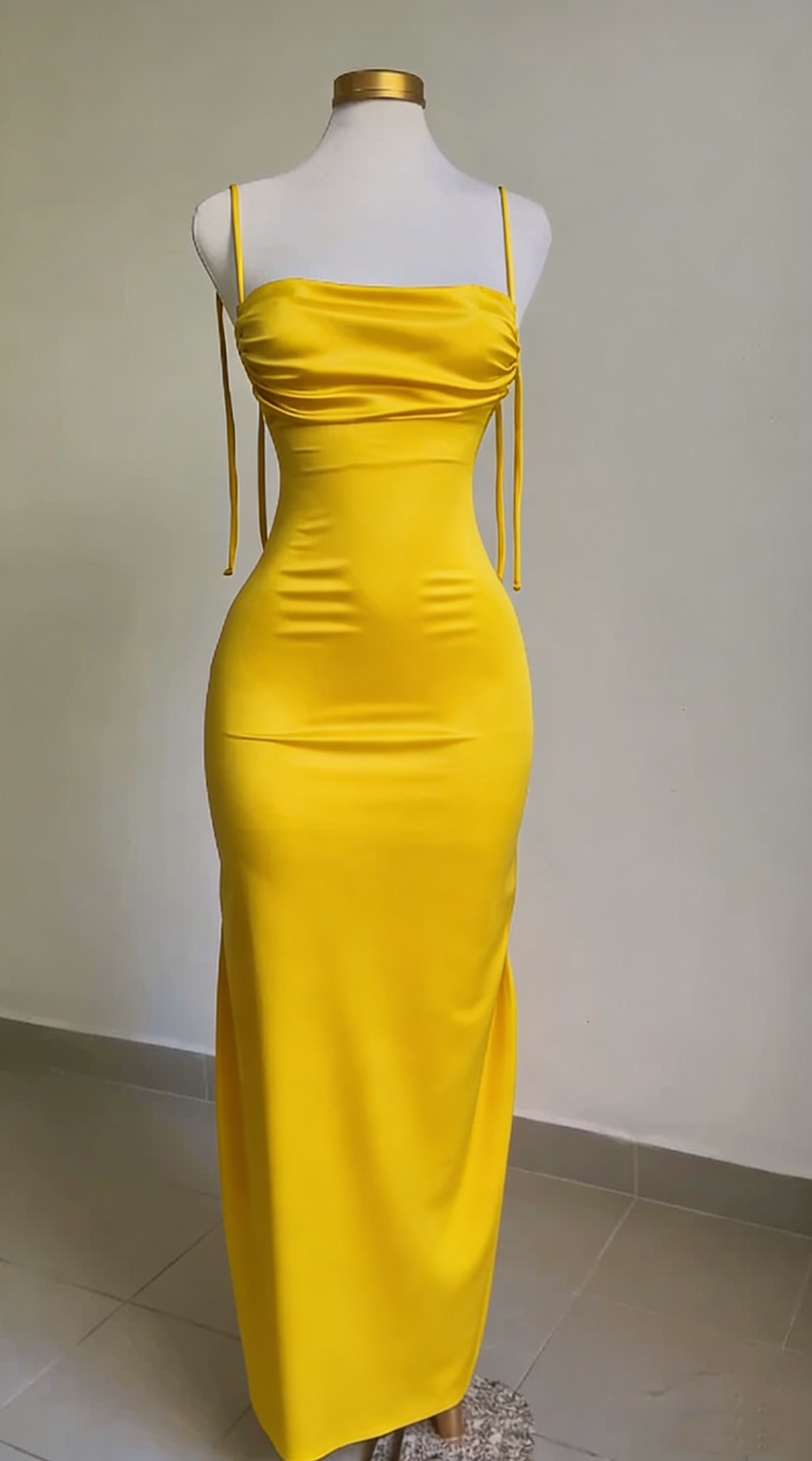 Vintage Royal Blue Straps Backless Satin Long Party Dress Evening Dress DP2785