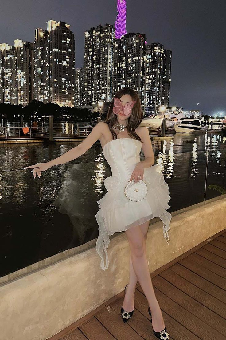 Robe d'anniversaire courte à bretelles roses et volants, robe de soirée, DP3116
