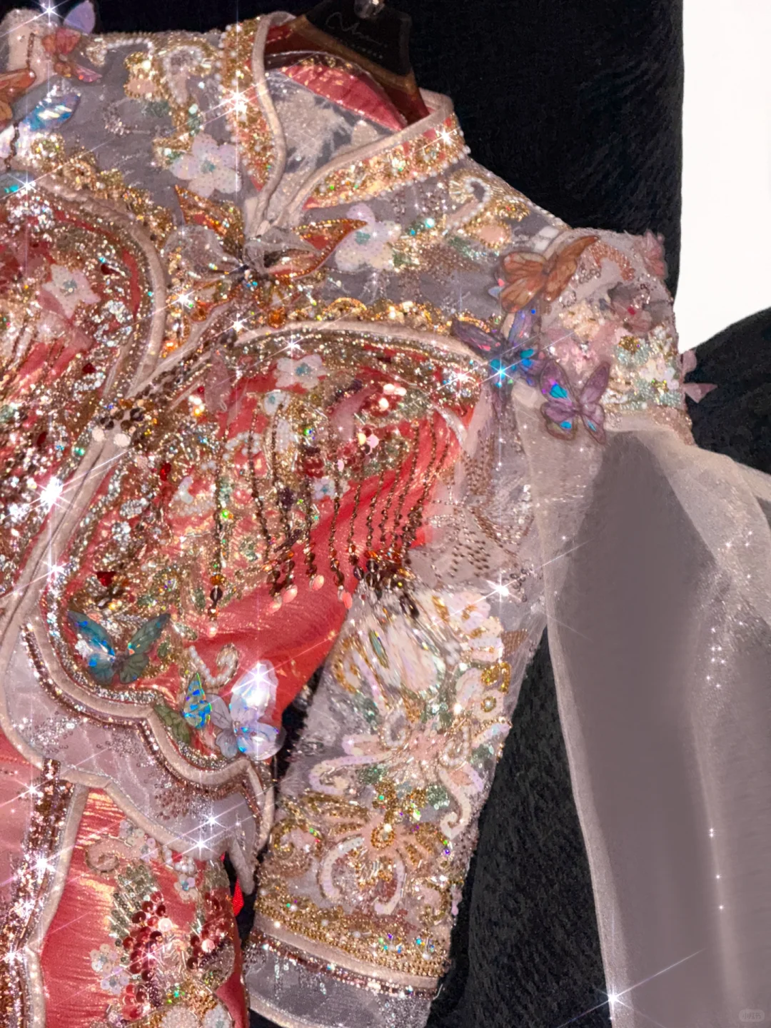Gorgeous Shiny Beaded Exquisite Embroidery 3D Butterflies Mermaid Floor-length Evening Dress Prom Dresses DP6198