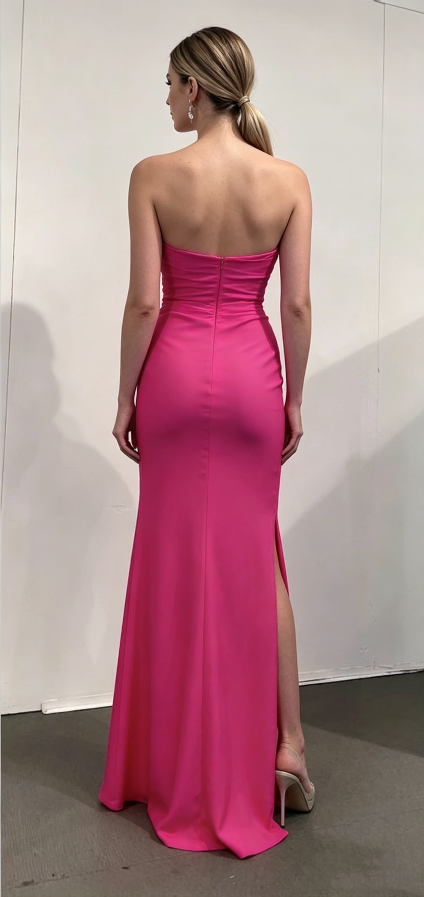 Elegant Hot Pink Strapless Sweetheart Mermaid Evening Dress DP8530