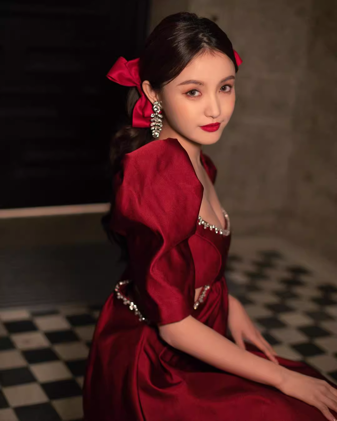 Vintage Burgundy A-Line Homecoming Dress Beaded Short Puff Sleeves Party Dress A-Line Cocktail Dress, DP6612