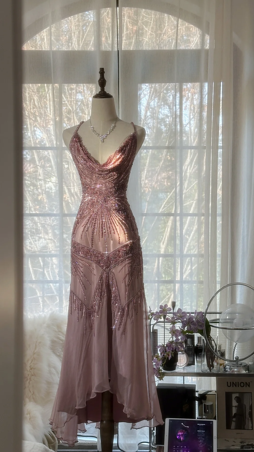 Vintage Elegant Purple Fairy Long Chiffon Spaghetti Strap Romantic Ball Gown Evening Dress Prom Dresses DP5999