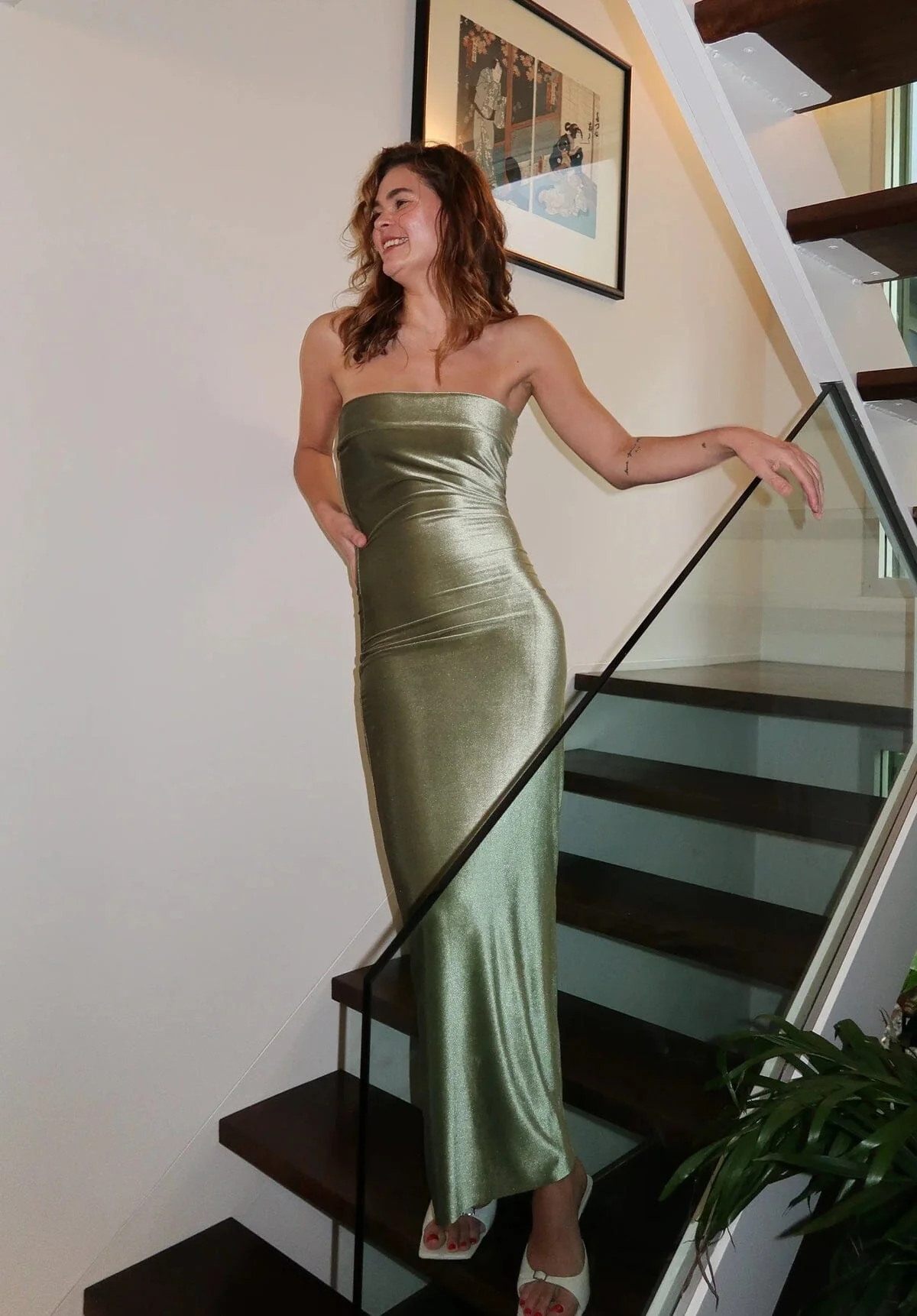 Charming Strapless Velvet Sexy Sheath Long Party Dress, DP2403
