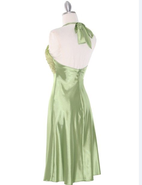 Robe de cocktail vintage vert clair à dos nu, robe de soirée, DP2680