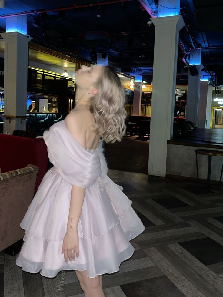 Light Pink Off Shoulder A-Line Short Party Dresses Birthday Dresses, DP5739