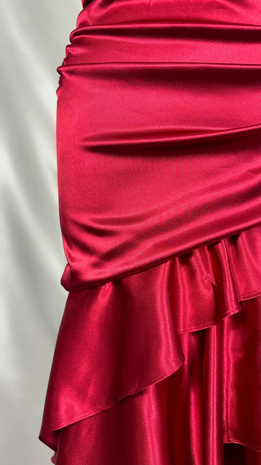 Vintage Wine Red Halter Satin Long Evening Party Dress Birthday Outfits, DP4389