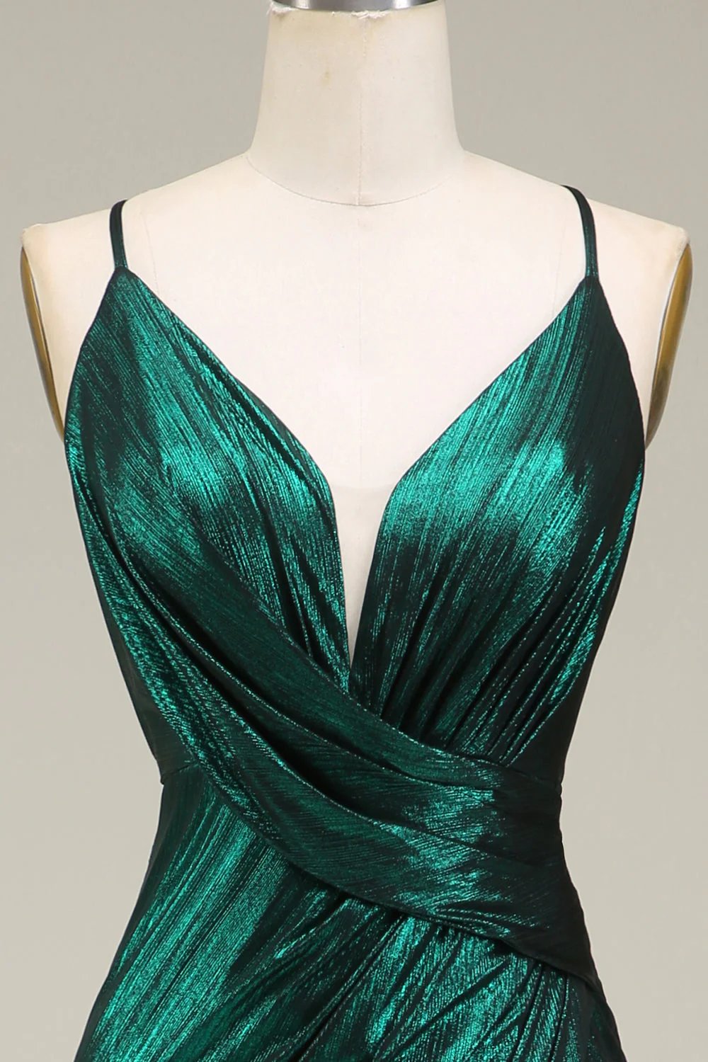 Green Backless Long Prom Dress Evening Party Dress with Slit,DP1083