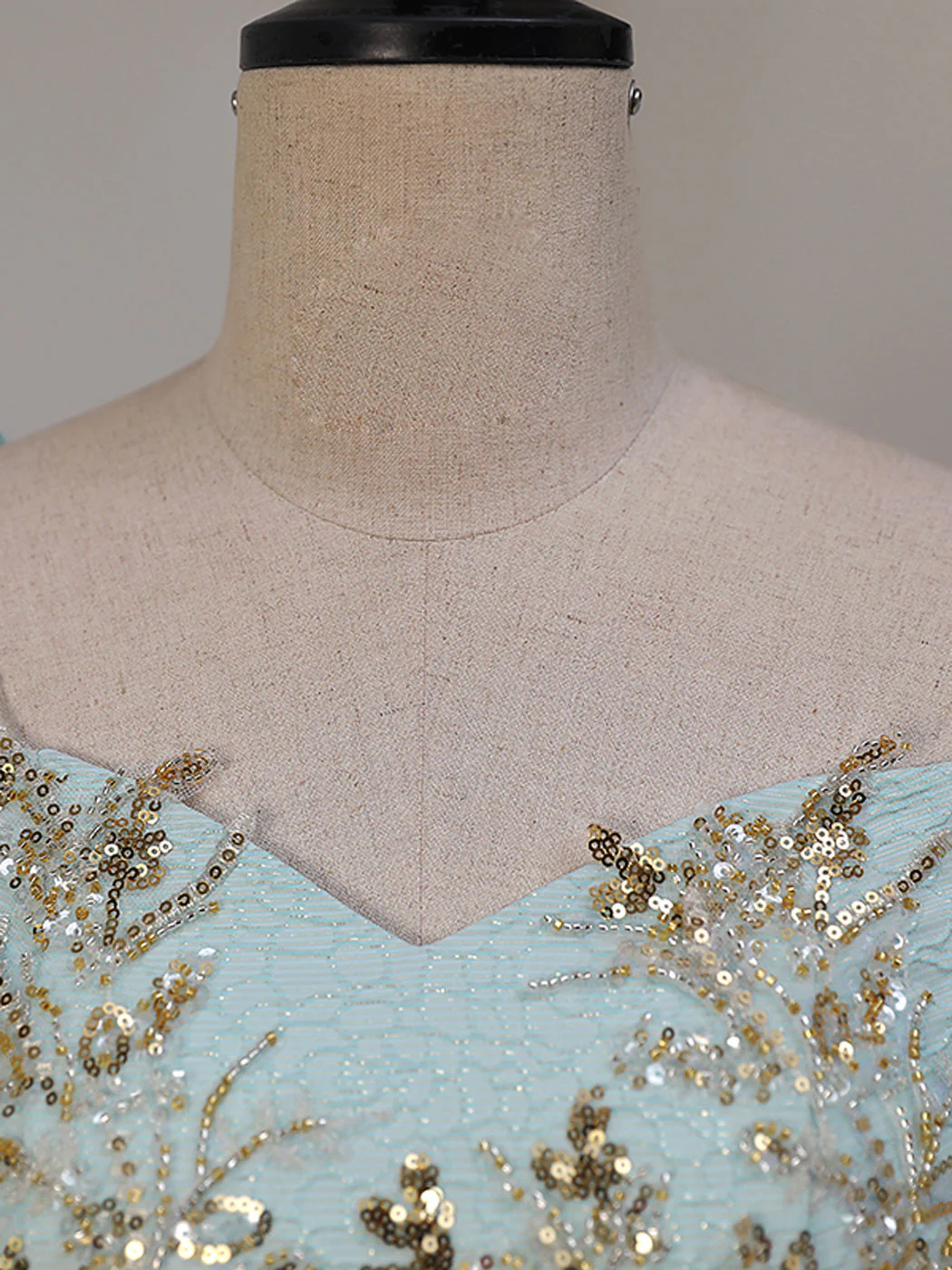Light Blue A-Line Sequin Beaded Long Prom Dress Formal Party Dress,DP1435