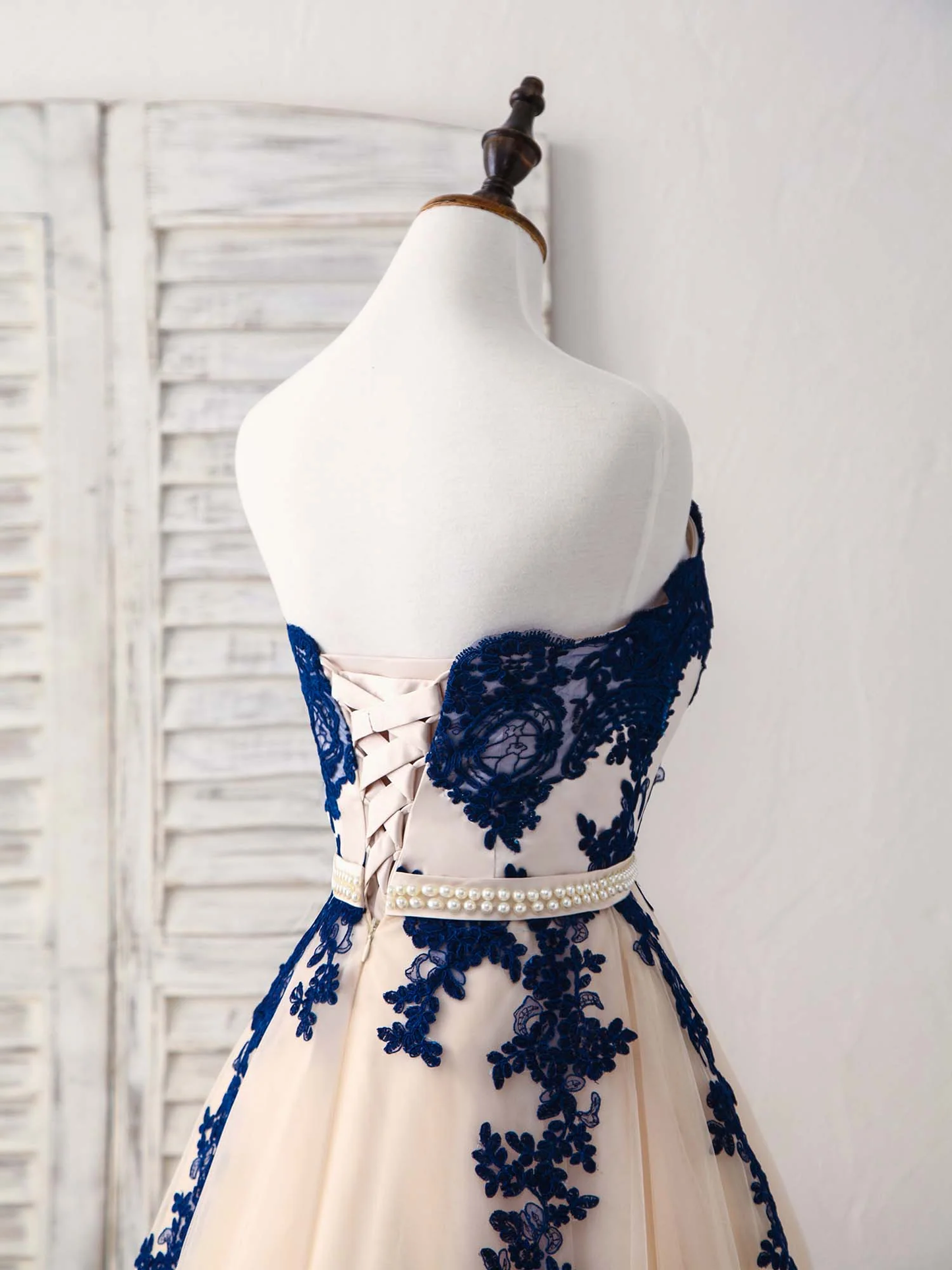 Sweetheart A-Linie Tüll Applikationen Formelles Partykleid Brautjungfernkleid,DP1439