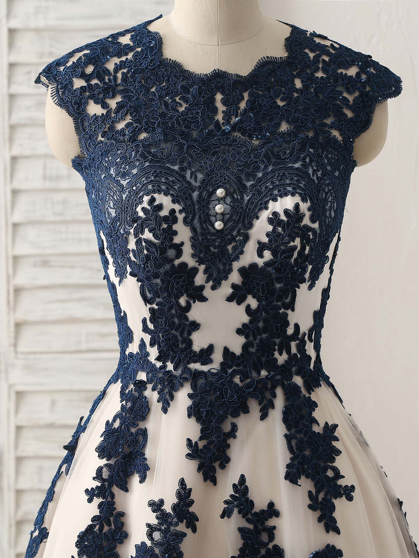 Robe de soirée trapèze en tulle avec appliques, robe de demoiselle d'honneur, DP1440