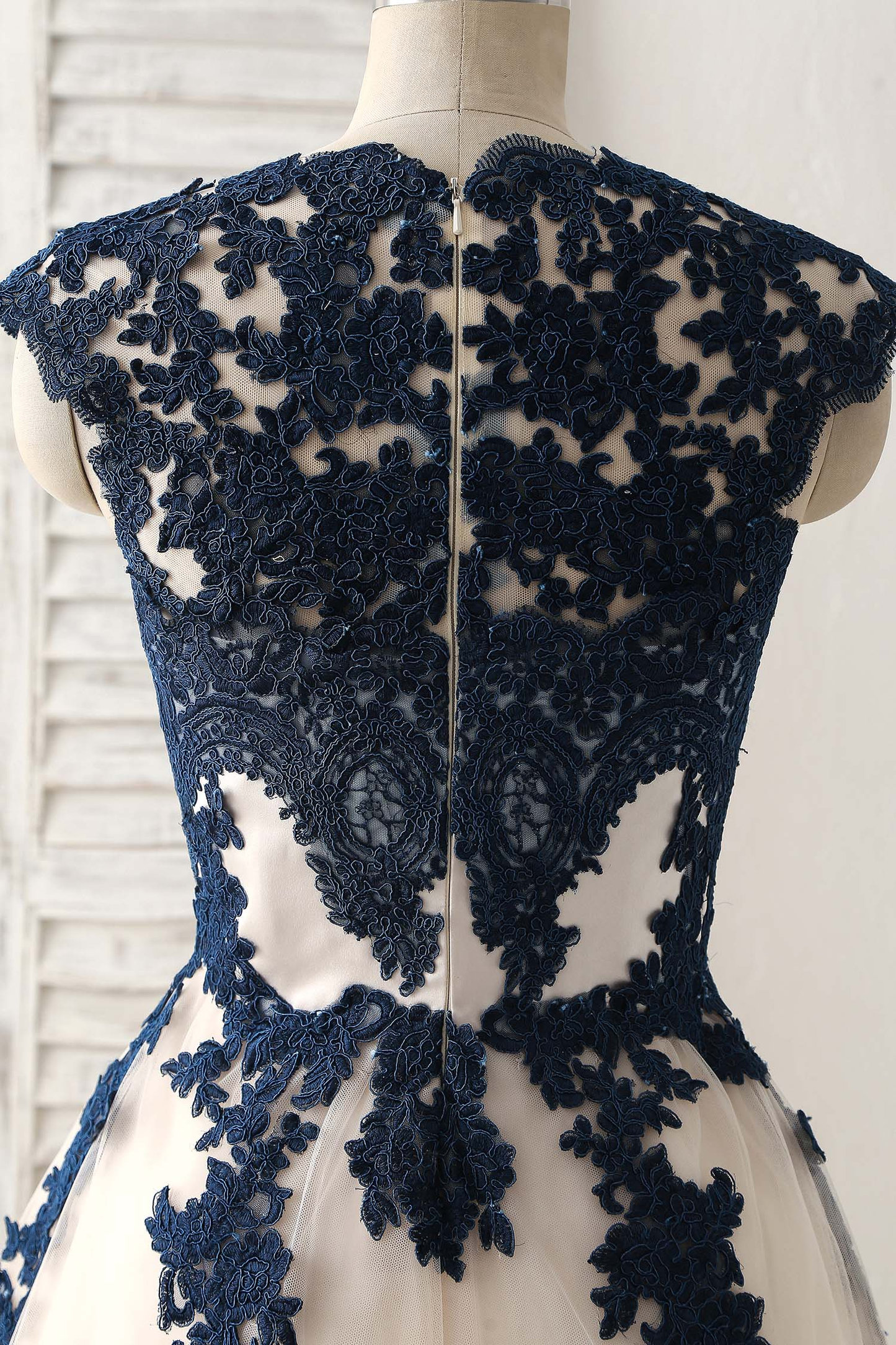 Robe de soirée trapèze en tulle avec appliques, robe de demoiselle d'honneur, DP1440