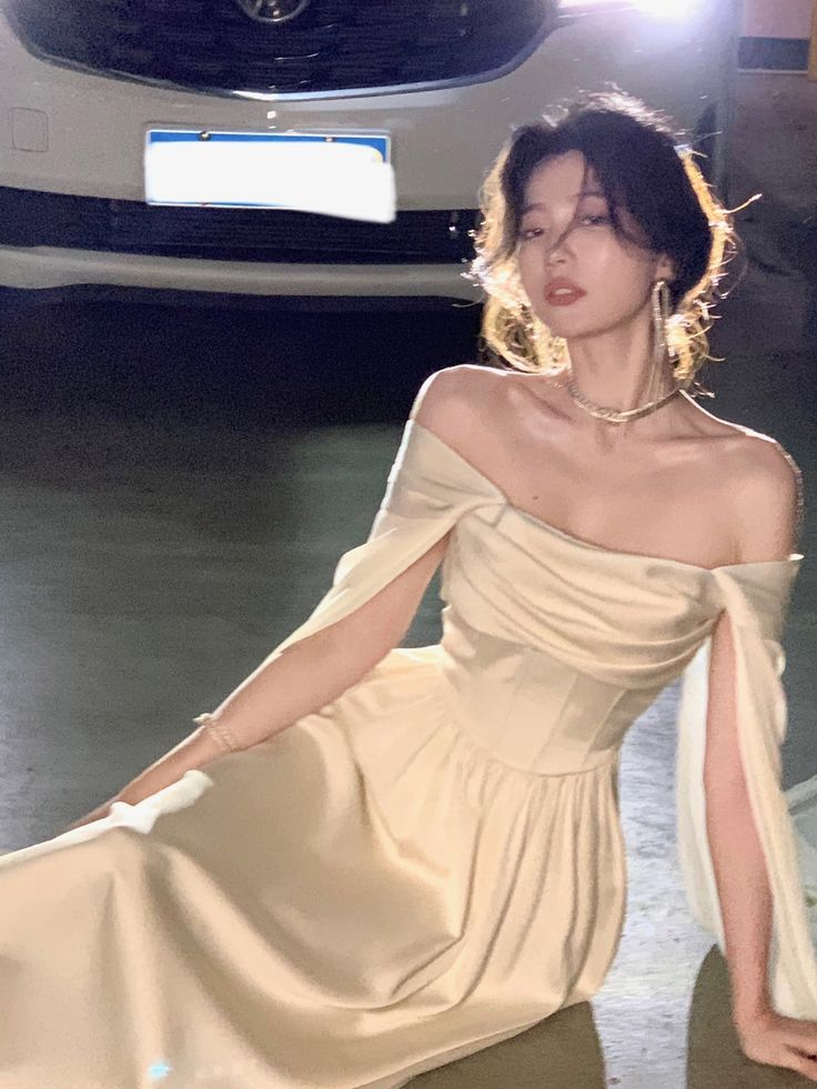 Ivory Off Shoulder A-Line Long Prom Dress Elegant Party Dress,DP1486