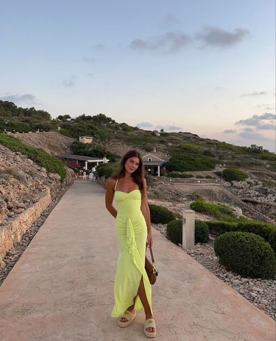 Green Halter Backless Sheath Long Prom Dress Wedding Guest Dress,DP1665