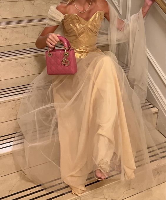 Elfenbeinfarbenes trägerloses A-Linien-Tüll-Langballkleid, Geburtstagspartykleid, DP1700