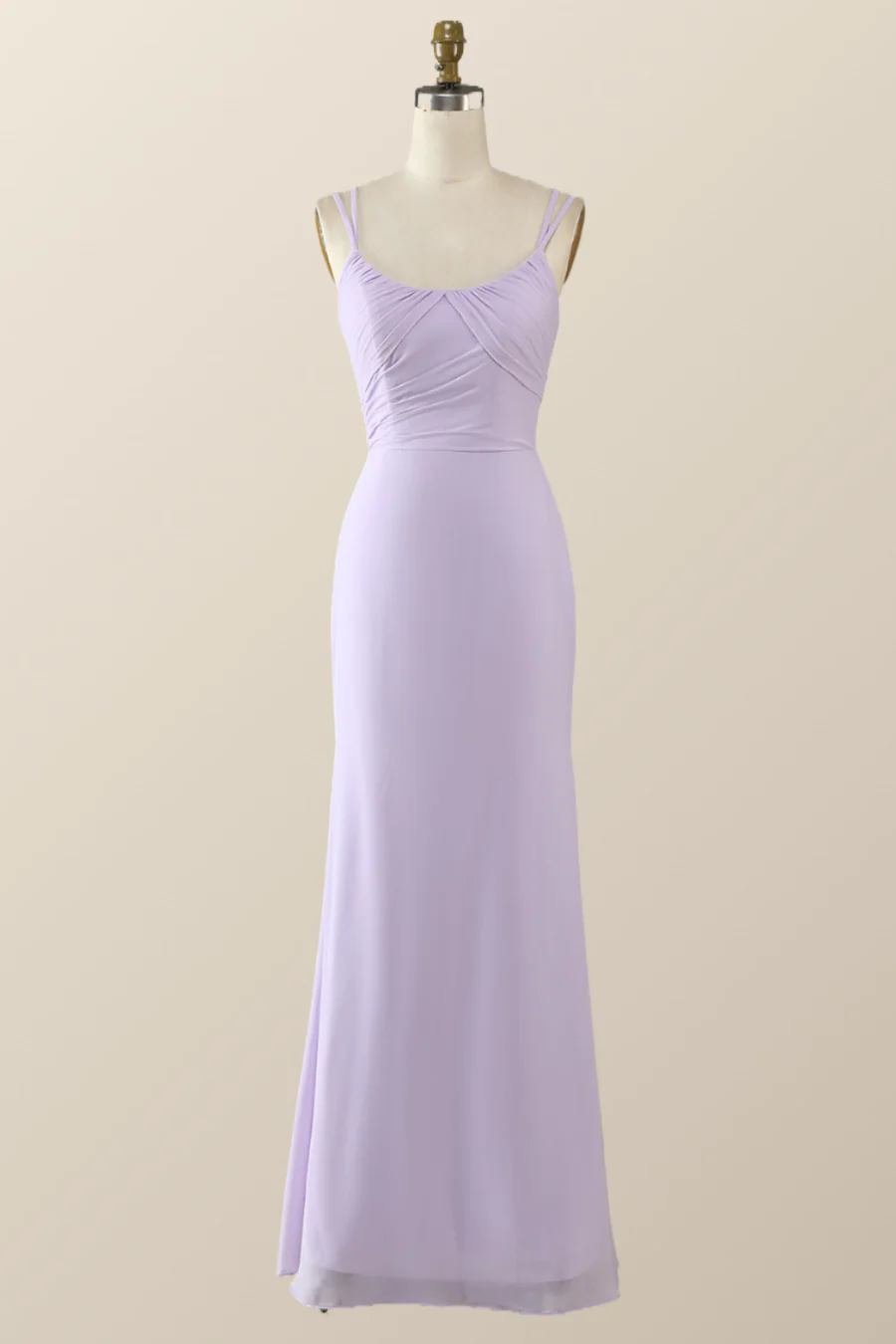 Salbeigrünes Chiffon Plissee Langes Partykleid Brautjungfernkleid,DP1814