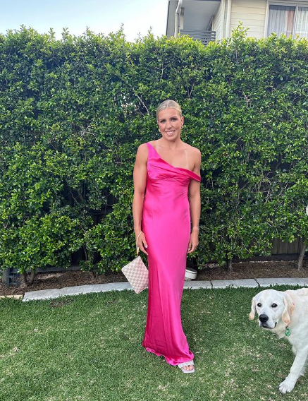 Heißes rosa One-Shoulder-Satin-Meerjungfrau-langes Partykleid, DP1960