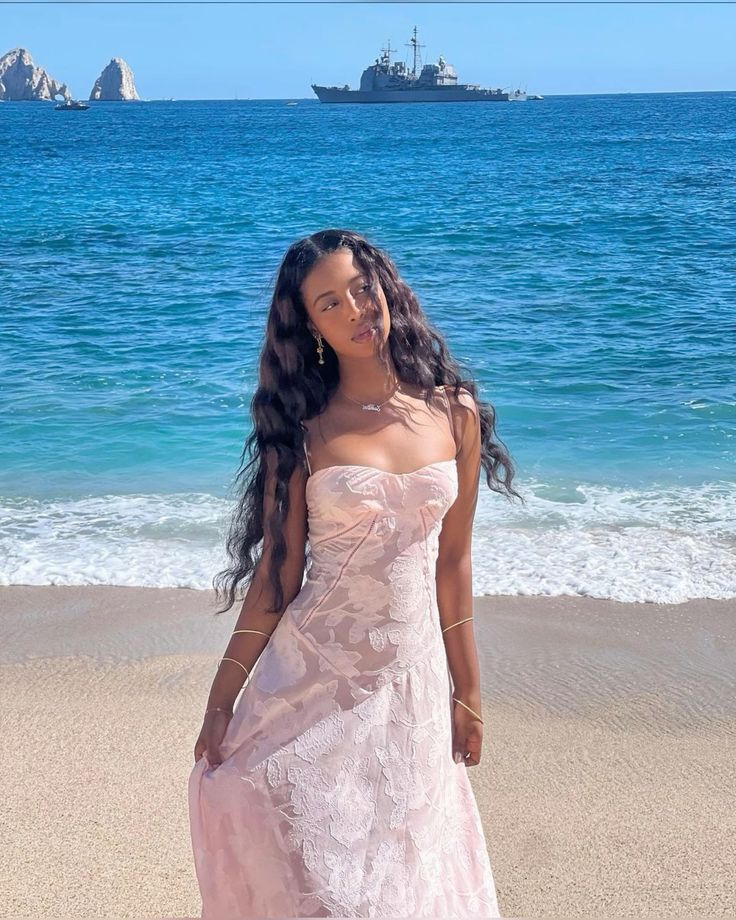 Light Pink Spaghetti Straps A-Line Long Party Dress, DP2151