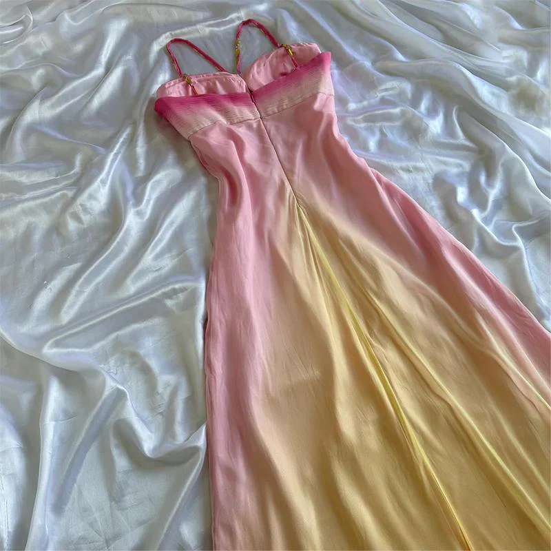Colorful Beading A-Line Chiffon Vintage Party Dress, DP2116