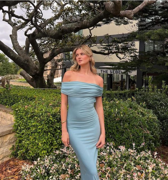 Robe de soirée longue élégante à épaules dénudées et style sirène, DP2193