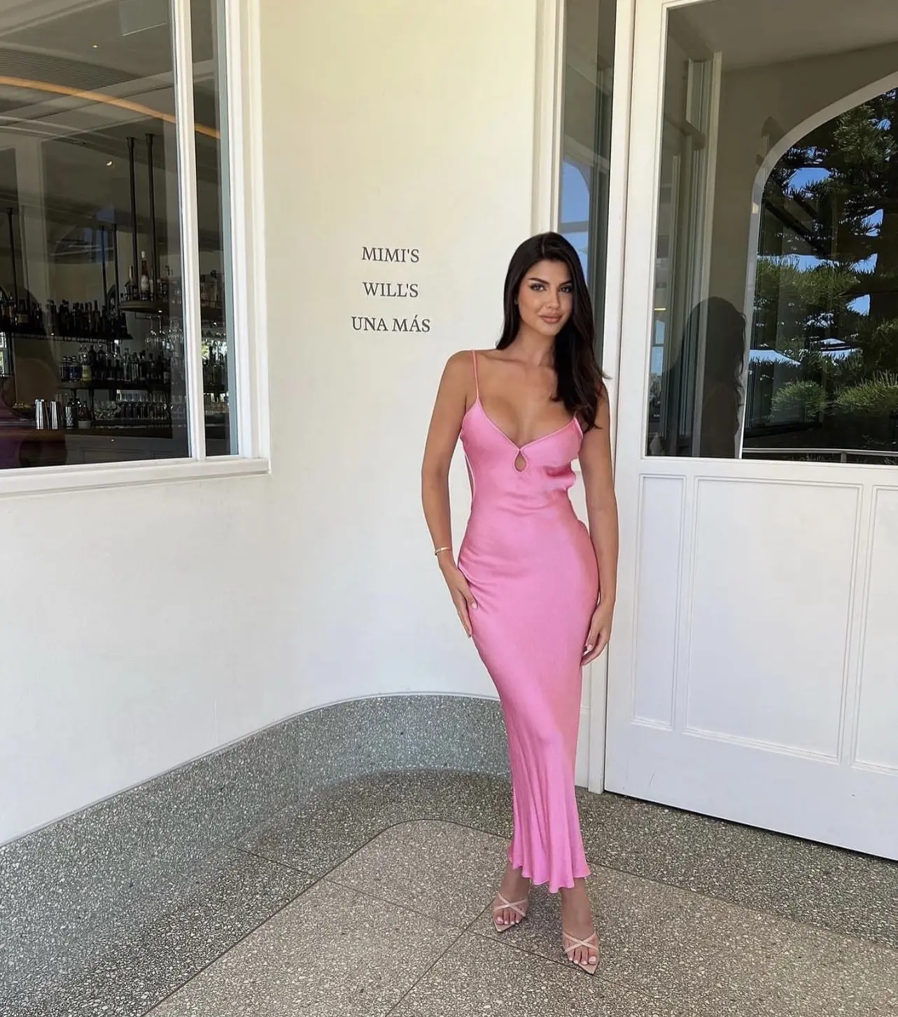 Rosa Spaghettiträger Meerjungfrau Charmantes Partykleid, DP2271