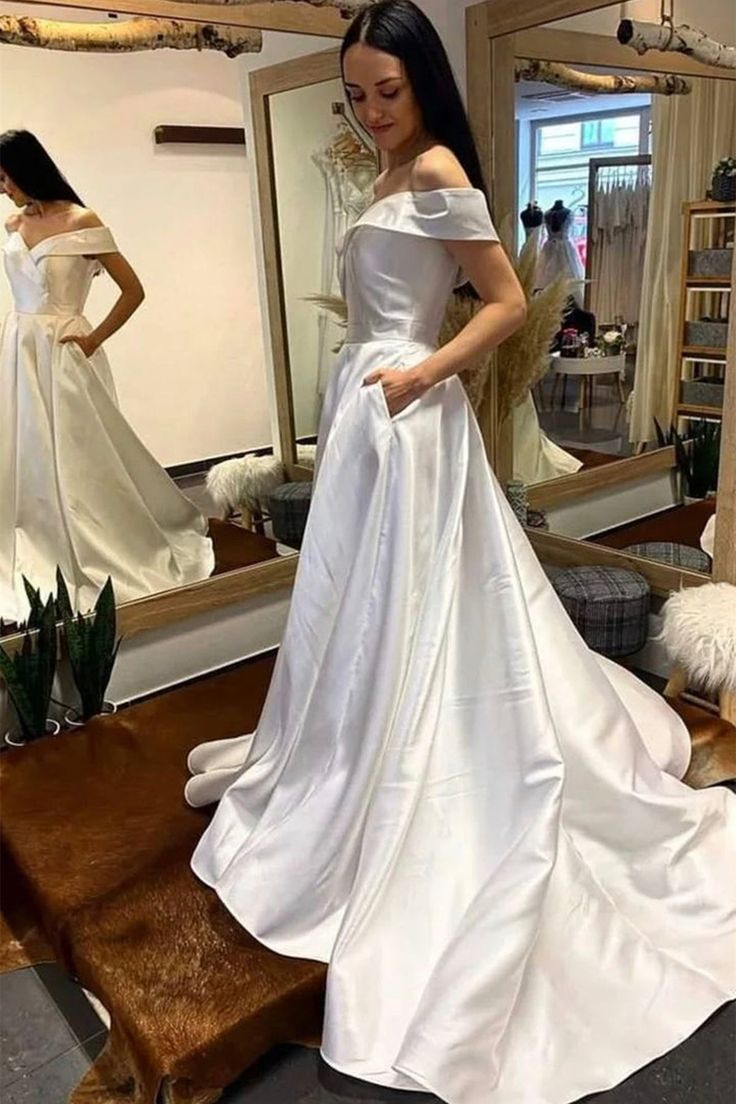 Off Shoulder Purple/Royal Blue/White Long Prom Dress Formal Graduation Evening Dresses with Train,DP0263