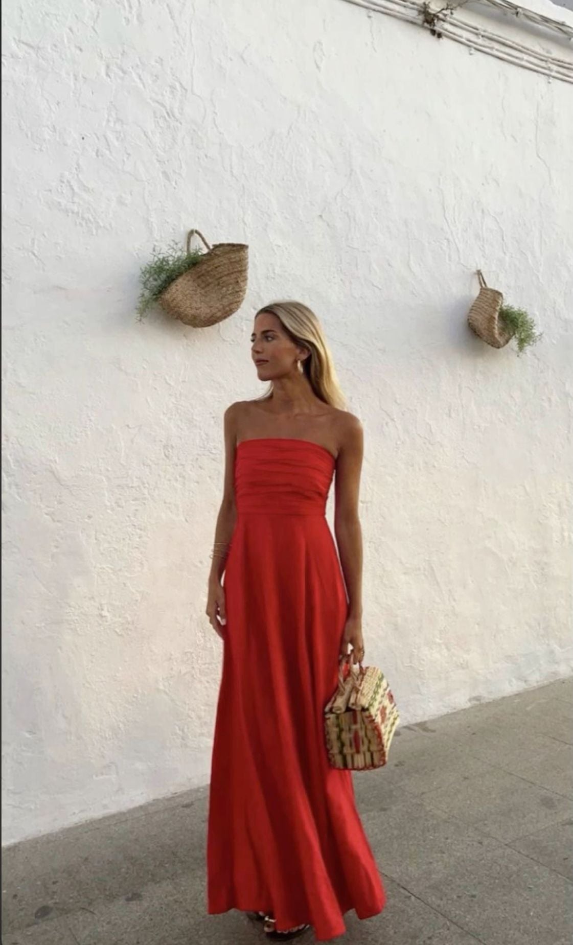 Simple Straplesss A-Line Red Party Dress Wedding Guest Dress, DP4206 DSProm Simple Straplesss A-Line Red Party Dress Wedding Guest Dress, DP4206 DSProm