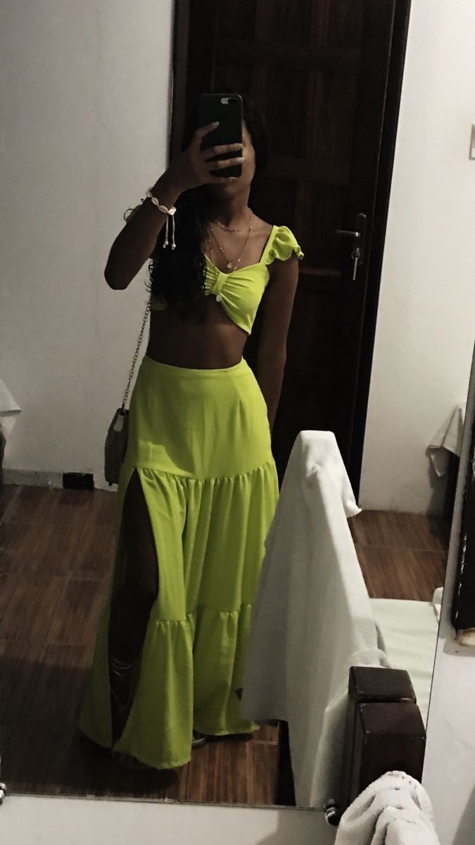 Robe de soirée fendue verte 2 pièces coupe trapèze, tenue de vacances tendance, DP4211
