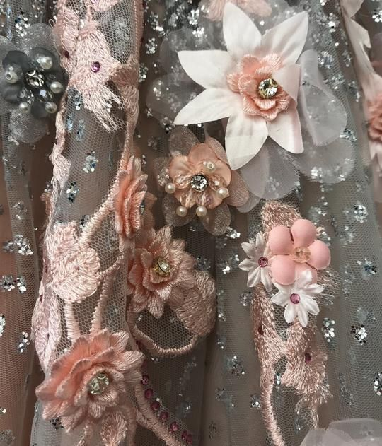 Long V-neck Beading Elegant Girly Party Formal Prom Dresses with Embroidery,DP493