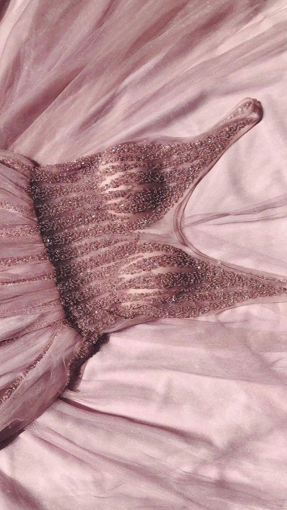 Elegant Pink A-Line Beaded Tulle Long Prom Dress Party Dress,DP534