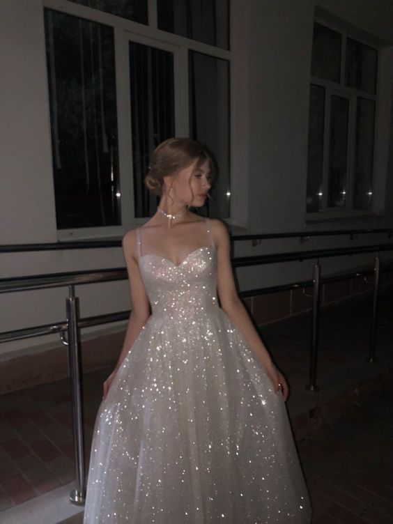 Sparkly A-Line Princess Spaghetti Straps Long Prom Dress ,DP765 DSProm Sparkly A-Line Princess Spaghetti Straps Long Prom Dress ,DP765 DSProm