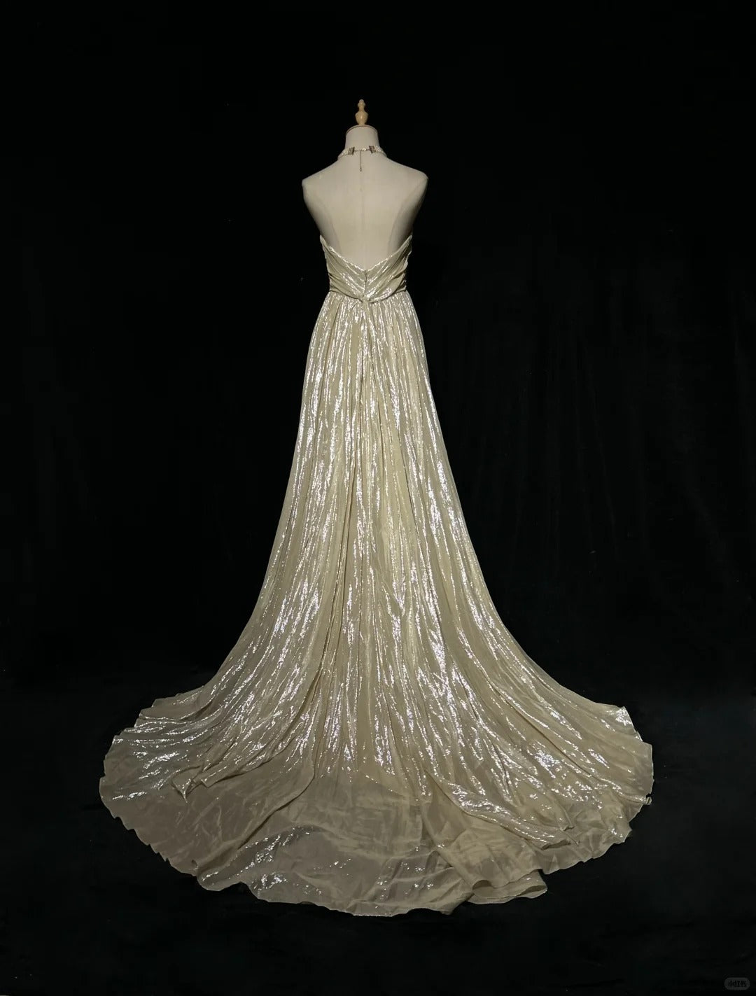 Ätherisches A-Linien-Abendkleid mit Herzausschnitt in Champagner, langes Abschlussballkleid MD137