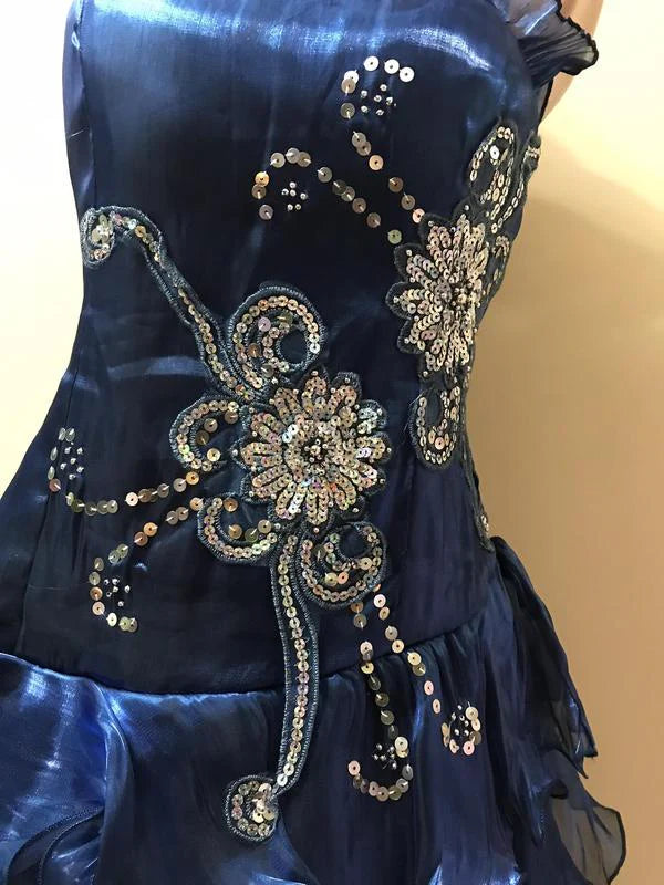 Vintage Shiny Beaded Spaghetti Strap A-Line Short Party Dress Cocktail Dress Homecoming Dress DP6468