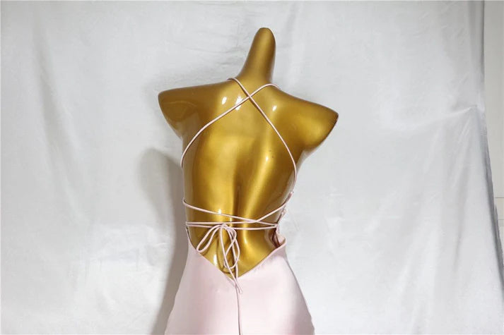 Elegant Pink Satin Mermaid Prom Dress Party Dress Evening Dress DP6471