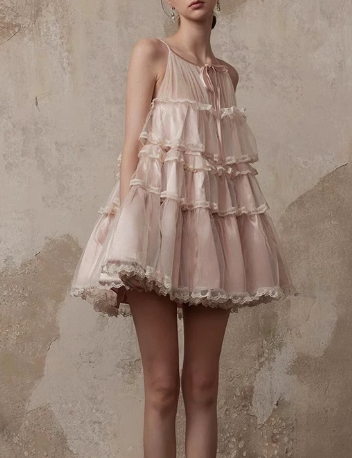 New Fashion Champagne A-line Tulle Short Party Dress Homecoming Dresses , DP5971