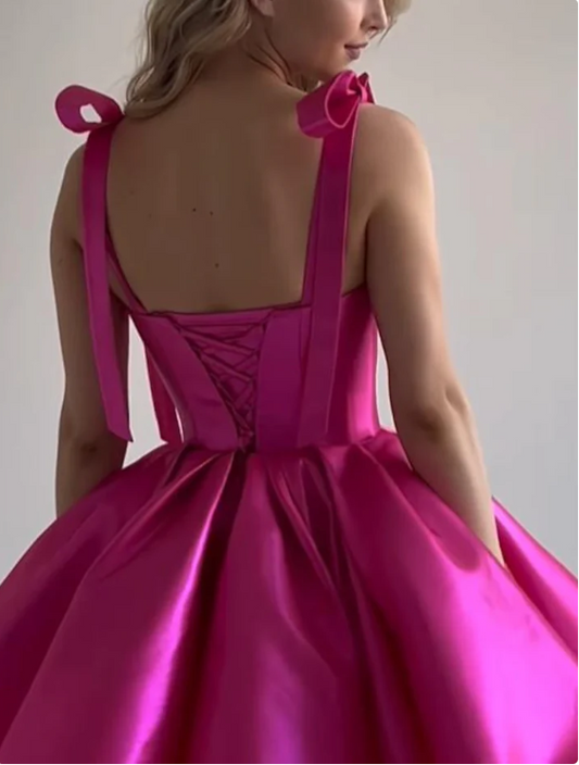 Vintage Sweetheart Straps A-Line Lace-up Homecoming Dress Party Dress Short Cocktail Dress DP6780