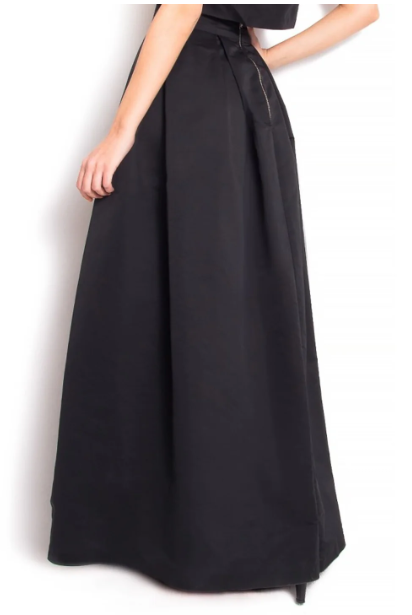 Elegant Black Two Piece Mother of Bride Dress Jewel Neck Evening Gown Long Simple Formal Dress DP6843