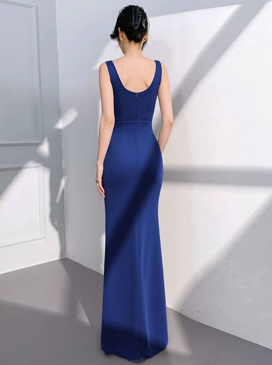 Elegant Sweetheart Mermaid Prom Gown Ruched Evening Dress DP8149