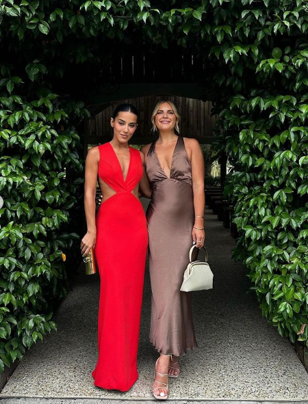 Sexy rotes rückenfreies langes Partykleid mit V-Ausschnitt, DP1677