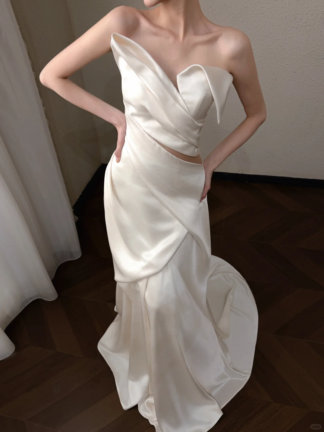 strapless draped satin mermaid wedding dress Gorgeous Waist Cutout Bod – DSProm Disney Baby Girls Minnie Professional Spot Clean Only. Color:Grey/Blue Vermilion