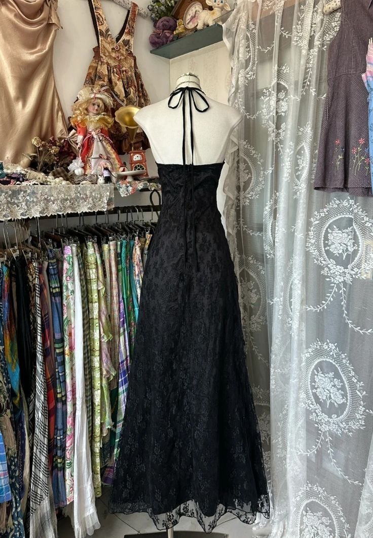 Black Halter V Neck Sheath Long Formal Party Dress, DP4070