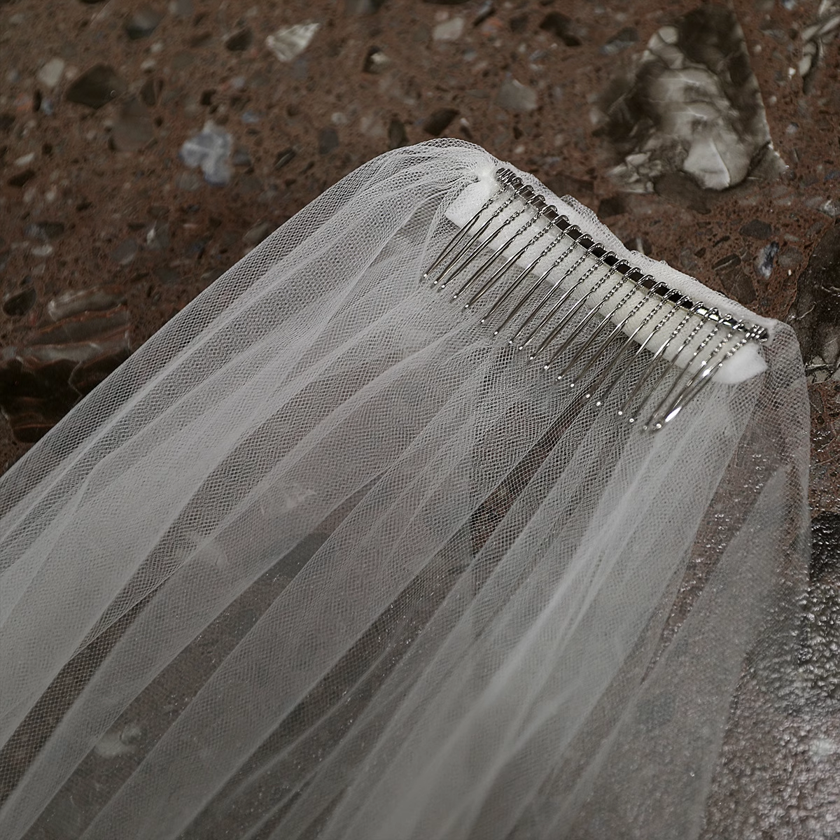 Cathedral Wedding Veil With Comb Flowers Bridal Veils Wedding Accessory, DP5295