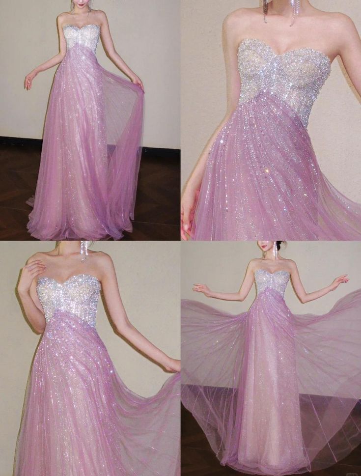 Vintage Sparkling Pink Tulle Sweetheart Prom Gown Beaded Evening Dress DP8082