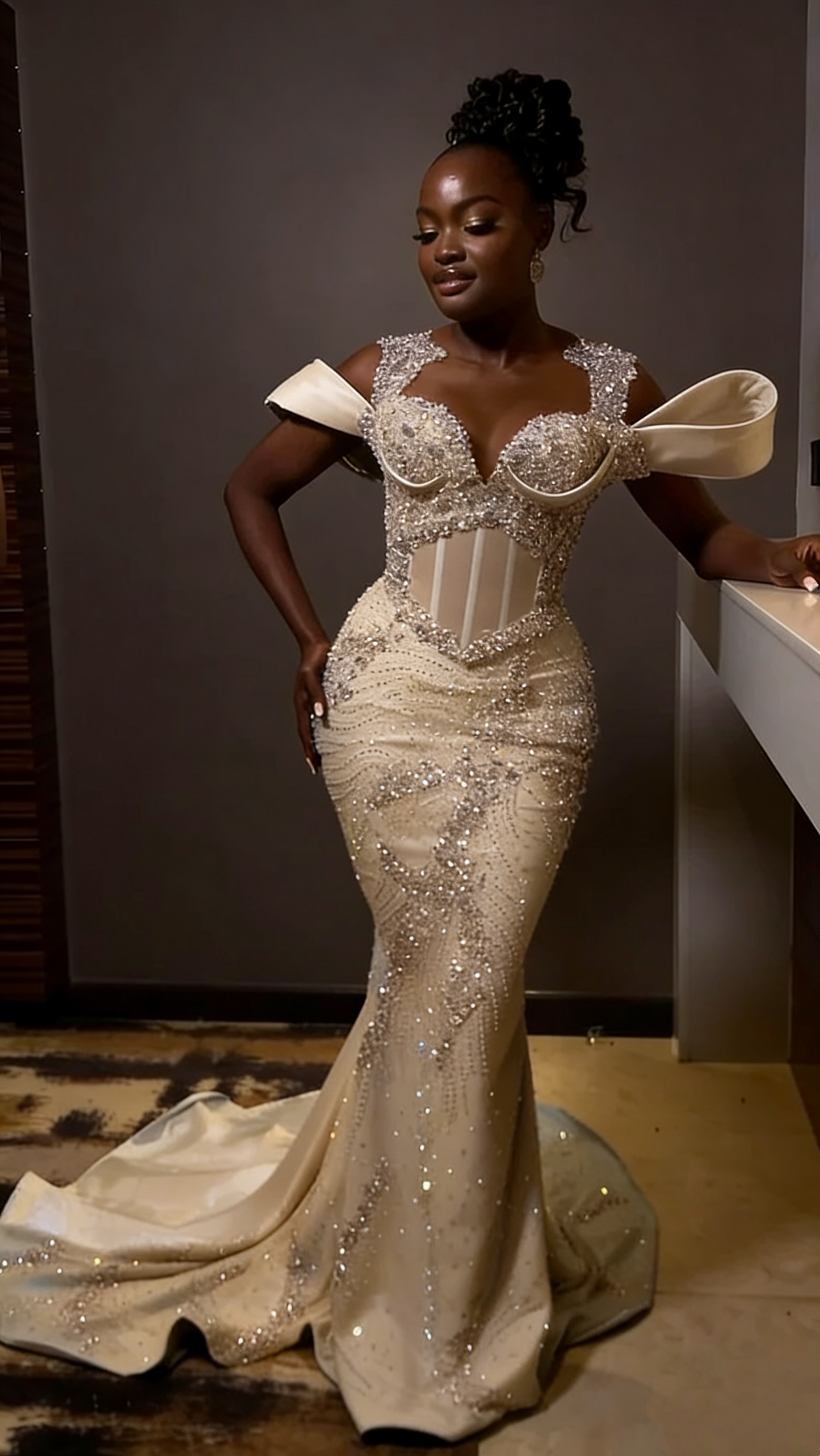 Gorgeous Sky Blue Beaded Prom Dress Long Sweetheart Evening Dress Mermaid Formal Dress DP6585