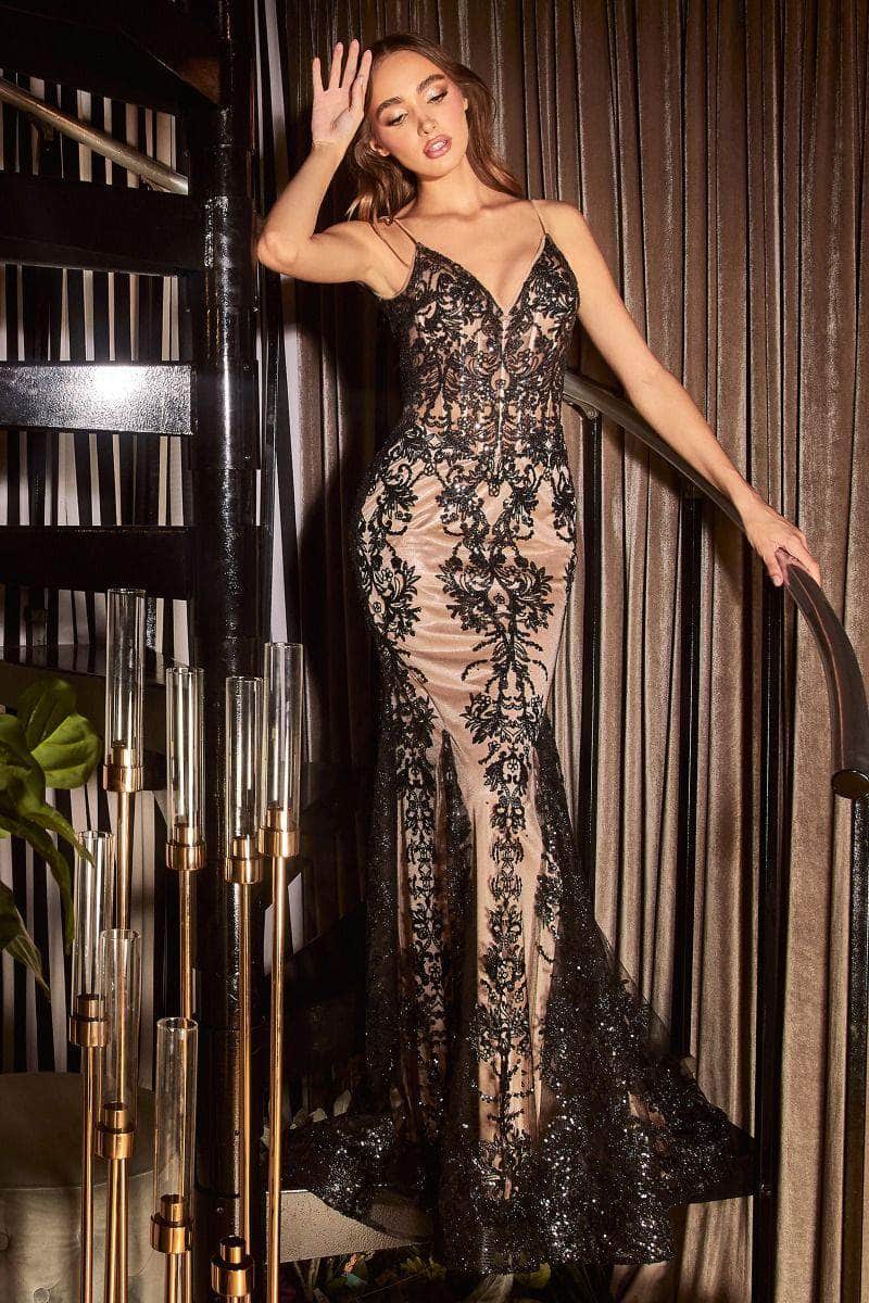 Vintage Shiny Beaded Mermaid Prom Dress V-neck Spaghetti Strap Evening Dress Long Formal Dress, DP6595