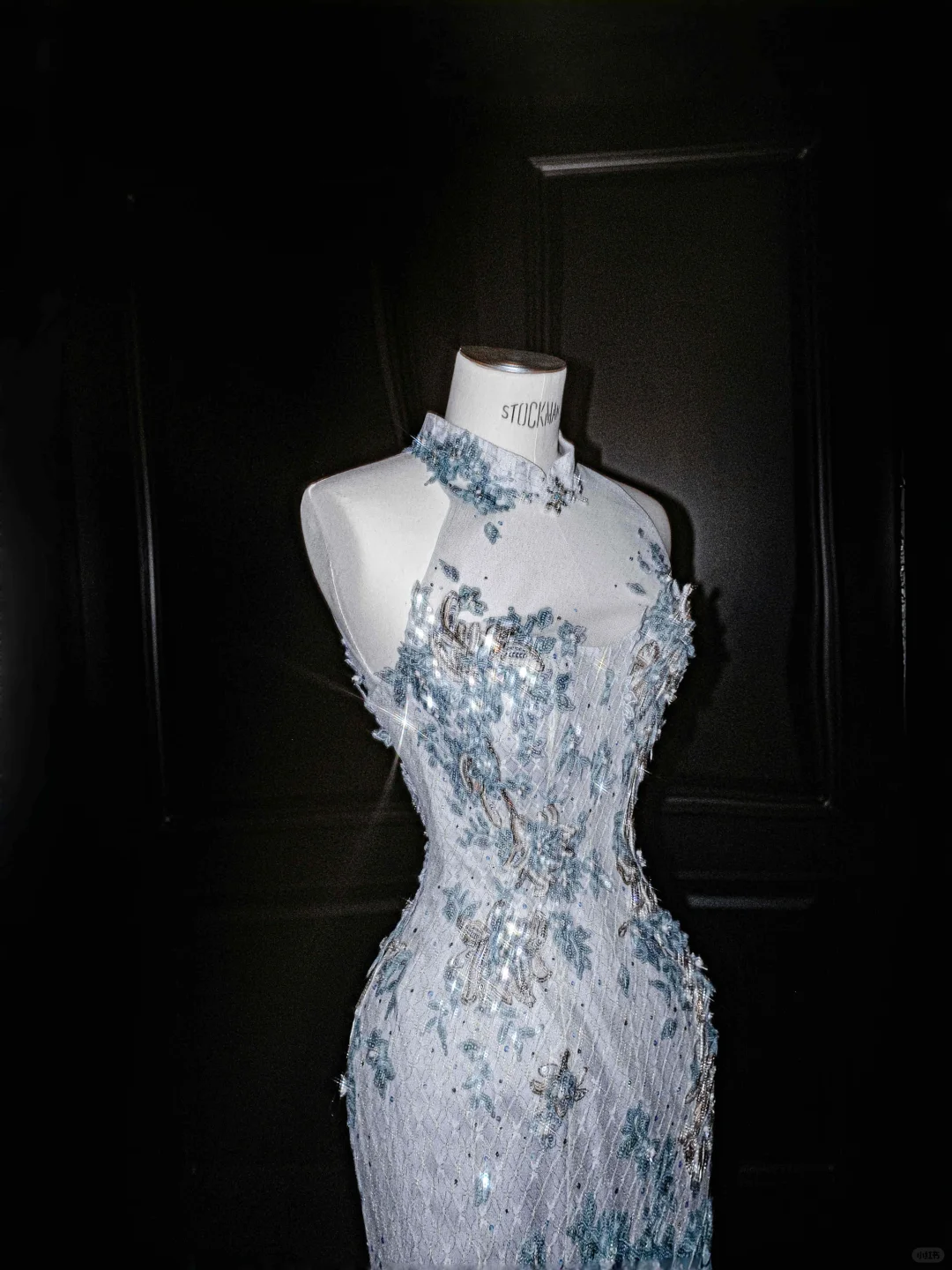 Robe de soirée longue bleue sans manches, style sirène, avec perles appliquées, tenue d'anniversaire, DP5094