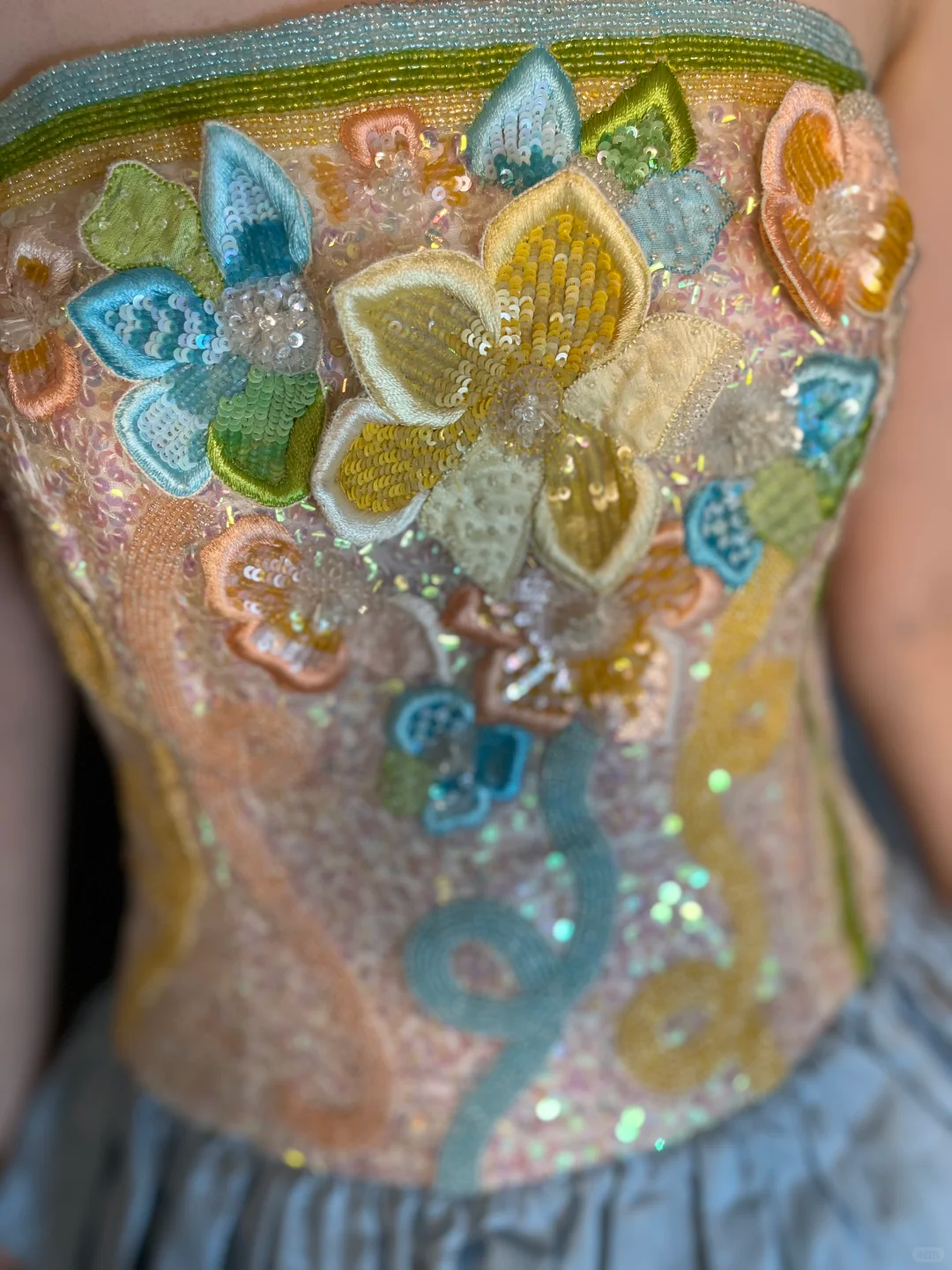 Robe de soirée courte à volants, style trapèze, sans bretelles, motif floral, style rétro et coloré, DP6059
